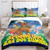 Cartoon Dog Doo Kawaii Duvet Cover Comforter Bedding set Soft Quilt Cover and Pillowcases for Teens 21 - Scooby Doo Merch