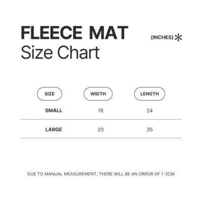 Fleece Mat Size Chart - Scooby Doo Merch