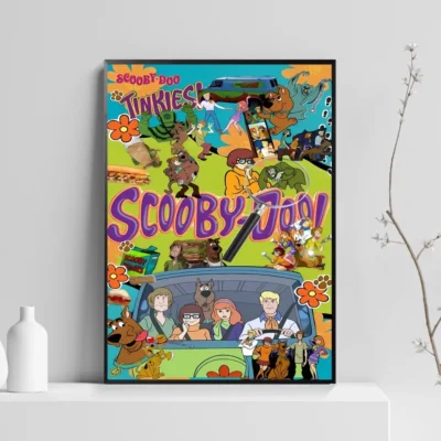 S Scooby Cartoon D Doo Anime Posters Sticky Decoracion Painting Wall Art White Kraft Paper Wall 3 - Scooby Doo Merch