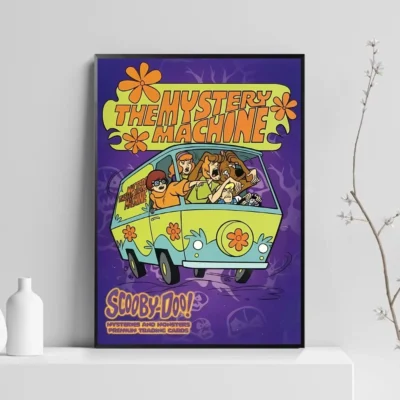 S Scooby Cartoon D Doo Anime Posters Sticky Decoracion Painting Wall Art White Kraft Paper Wall 5 - Scooby Doo Merch