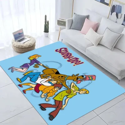 S Scooby Cartoon Doo Floor Mat Door Mat Washable Non Slip Living Room Sofa Chairs Area - Scooby Doo Merch