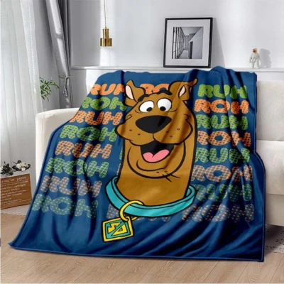 SScoobyy Four Seasons Blanket Sofa Cover Travel Bed Plush Blanket Lightweight Flannel Blanket Blankets for Beds 21 - Scooby Doo Merch