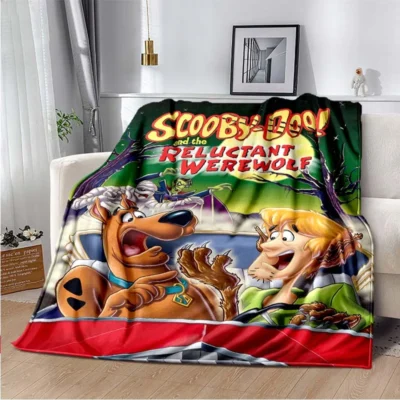 SScoobyy Four Seasons Blanket Sofa Cover Travel Bed Plush Blanket Lightweight Flannel Blanket Blankets for Beds 31 - Scooby Doo Merch