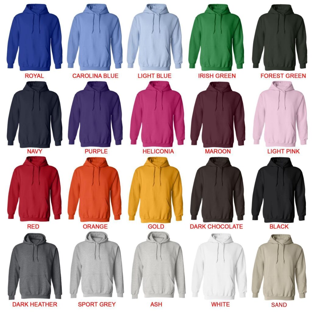 hoodie color chart - Scooby Doo Merch