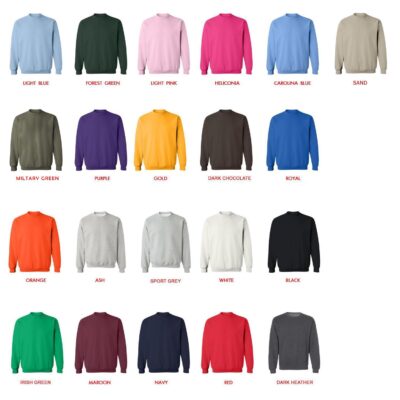 sweatshirt color chart - Scooby Doo Merch